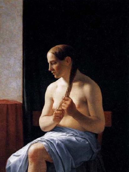 Christoffer Wilhelm Eckersberg Seated Nude Model Germany oil painting art